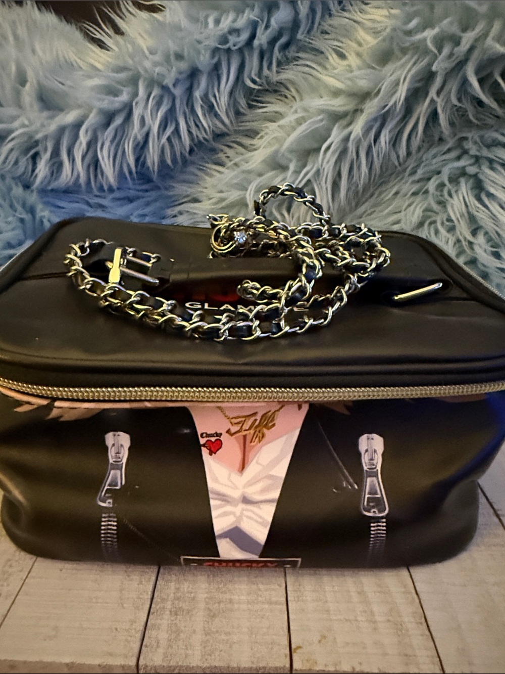 Chucky and tiff Bag with Silver Chain Accent